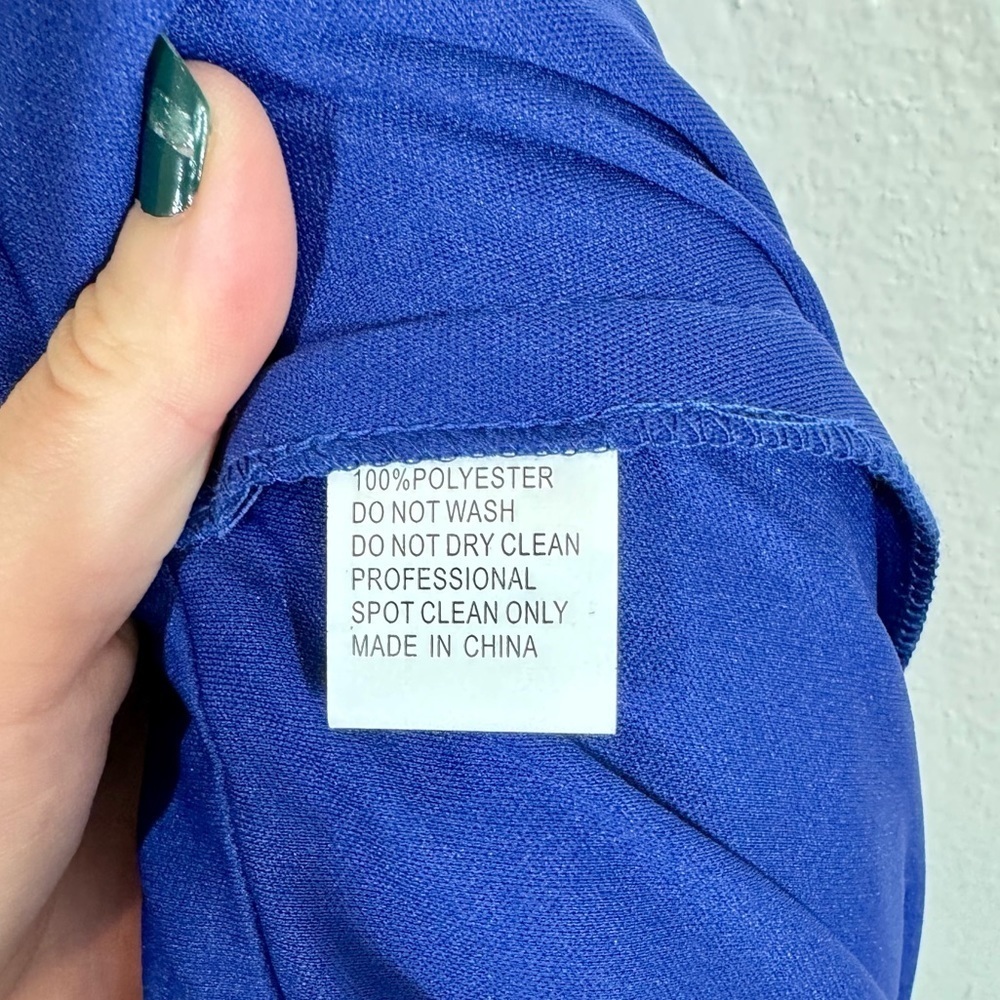 Ieena for Mac Duggal Flowy Floral Print V Neck Cap Sleeve Midi Dress 55665 - Picture 10 of 11